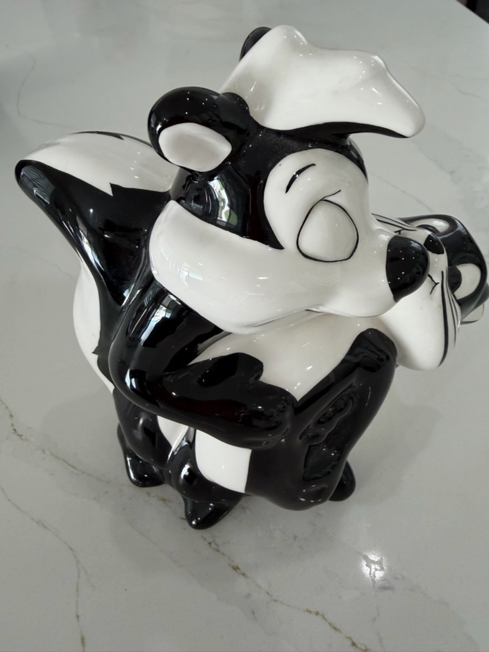 Pepe Le Pew Black & White Ceramic Skunk Piggy Bank